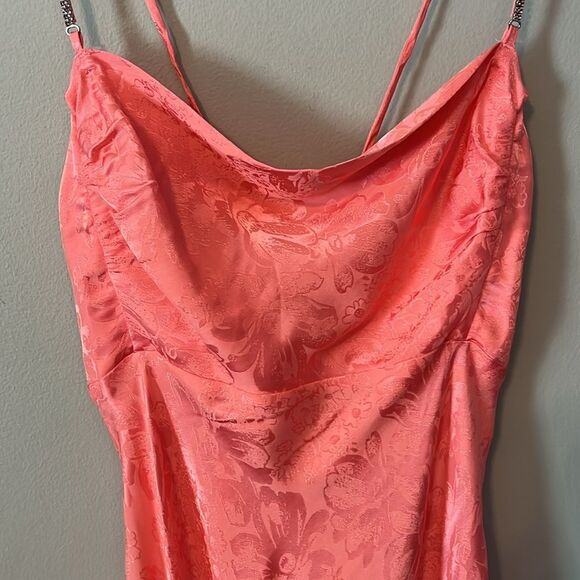 New! For Love and Lemons Gabrielle Mini Dress Satin in Pink Size Small NWT - Picture 7 of 14